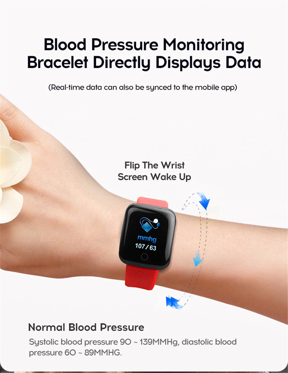 12-130435- Smart Watch Men Blood Pressure Waterproof Smartwatch Women Heart Rate Monitor Fitness Tracker Watch GPS Sport For Android IOS