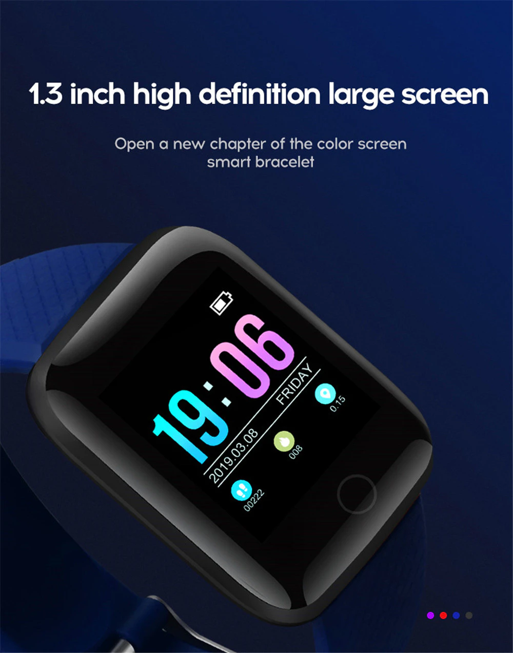 4-130435- Smart Watch Men Blood Pressure Waterproof Smartwatch Women Heart Rate Monitor Fitness Tracker Watch GPS Sport For Android IOS